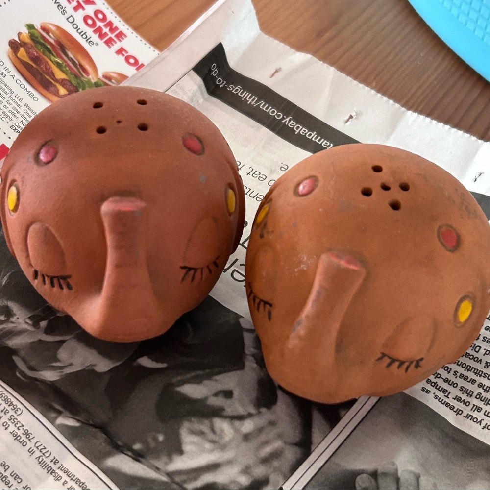 Holt Howard Terra Cotta Salt Pepper Shakers